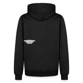 Flèche - Sweat à capuche Premium bio Homme - noir - Dos - Nico (187cm)