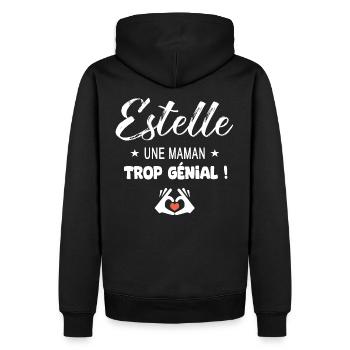 Estelle Cadeau pour une maman génial - Sweat à capuche Premium bio Homme - noir - Dos - Nico (187cm)