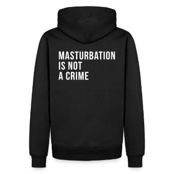 Masturbation Masturber Masturber masturbation - Sweat à capuche Premium bio Homme - noir - Dos - Nico (187cm)
