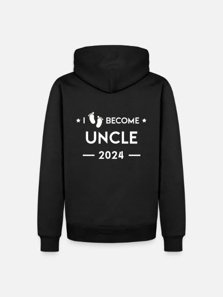 Ich werde Onkel 2024 - Männer Premium Bio Hoodie - Schwarz