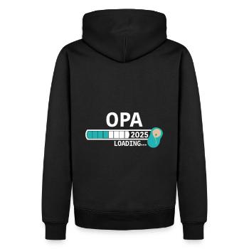 Opa 2025 - Männer Premium Bio Hoodie - Schwarz - Hinten - Nico (187cm)