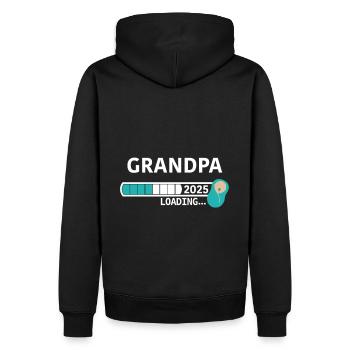 Grand-père 2025 - Sweat à capuche Premium bio Homme - noir - Dos - Nico (187cm)