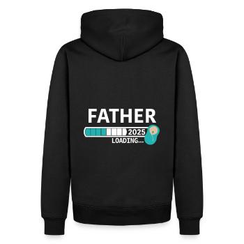 Father 2025 loading / Dad 2025 - Männer Premium Bio Hoodie - Schwarz - Hinten - Nico (187cm)