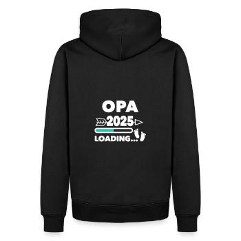 Opa 2025 - Männer Premium Bio Hoodie - Schwarz - Hinten - Nico (187cm)
