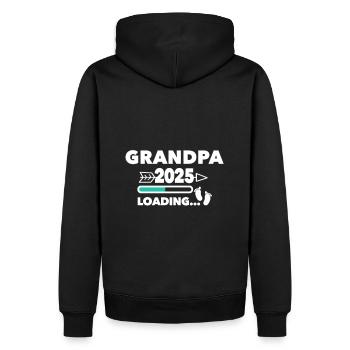 Grand-père 2025 - Sweat à capuche Premium bio Homme - noir - Dos - Nico (187cm)