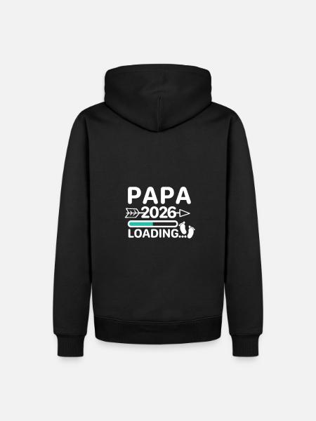 Dad 2026 Baby Feet - Men’s Premium Organic Hoodie - black