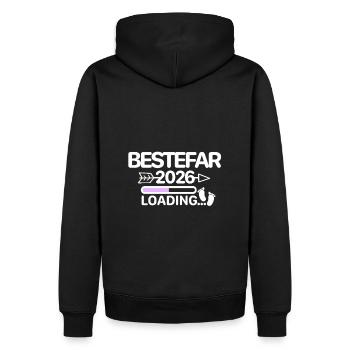 Bestefar 2026 norwegisch - Männer Premium Bio Hoodie - Schwarz - Hinten - Nico (187cm)