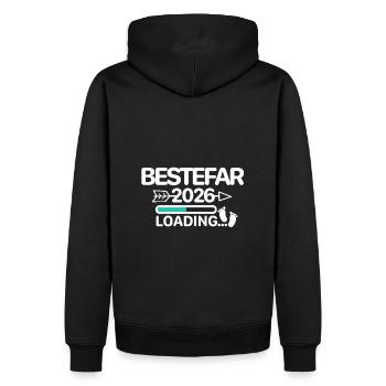 Bestefar 2026 norwegisch - Männer Premium Bio Hoodie - Schwarz - Hinten - Nico (187cm)
