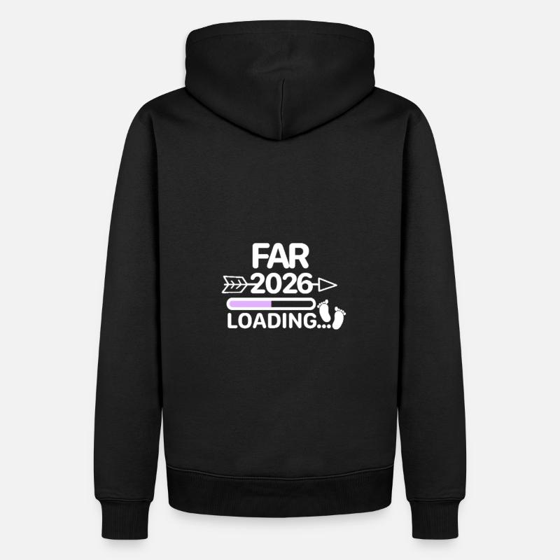 Papa 2026 danois - Sweat à capuche Premium bio Homme - noir