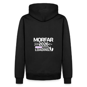 Morefar 2026 suédois - Sweat à capuche Premium bio Homme - noir - Dos - Nico (187cm)