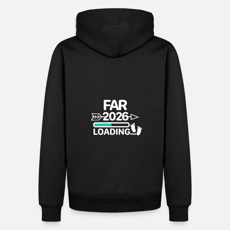 Papa 2026 danois - Sweat à capuche Premium bio Homme - noir