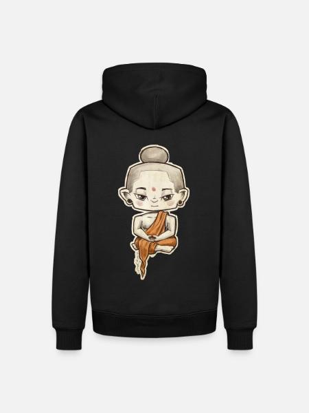 little buddha - Men’s Premium Organic Hoodie - black