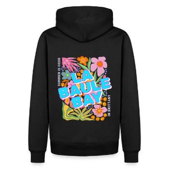 Der Sommer in der Bucht von La Baule ist gut in der Bretagne - Männer Premium Bio Hoodie - Schwarz - Hinten - Nico (187cm)
