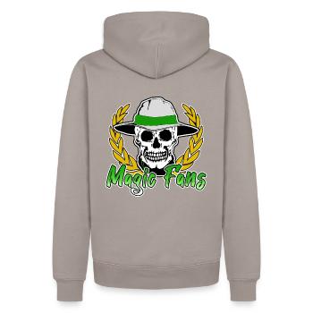 Magic Fans 91 Virage Nord -ultras- - Men’s Premium Organic Hoodie - taupe - Back - Nico (187cm)