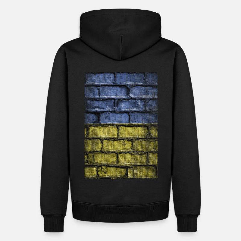 Mur Ukraine - Sweat à capuche Premium bio Homme - noir
