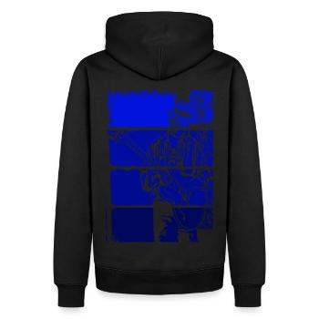 Guitariste de blues Musique blues - Sweat à capuche Premium bio Homme - noir - Dos - Nico (187cm)