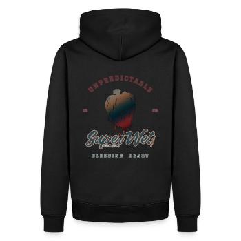 Cœur qui saigne de manière imprévisible (Clean Style) - Sweat à capuche Premium bio Homme - noir - Dos - Nico (187cm)