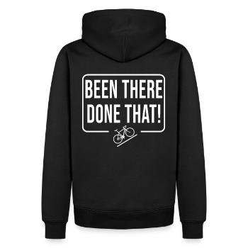 velo been there done that Mont Ventoux cyclisme - Männer Premium Bio Hoodie - Schwarz - Hinten - Nico (187cm)