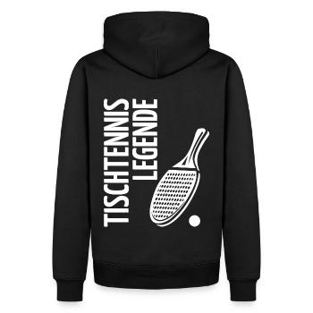 Tischtennis Legende Noppe Tischtennisspieler - Männer Premium Bio Hoodie - Schwarz - Hinten - Nico (187cm)