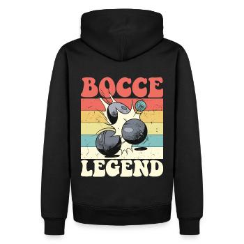 Bocce Legend Spruch Bocce Ball mit Jack Bocci - Männer Premium Bio Hoodie - Schwarz - Hinten - Nico (187cm)