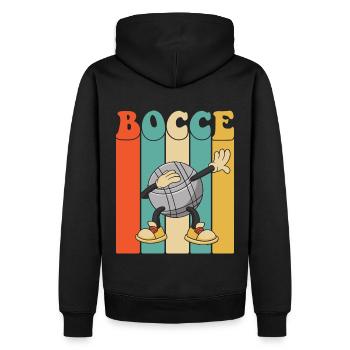 Boccespieler Dabbing Bacce Ball mit Jack Bocci - Männer Premium Bio Hoodie - Schwarz - Hinten - Nico (187cm)