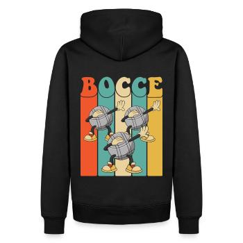 Boccespieler Dabbing Bacce Ball mit Jack Bocci - Männer Premium Bio Hoodie - Schwarz - Hinten - Nico (187cm)