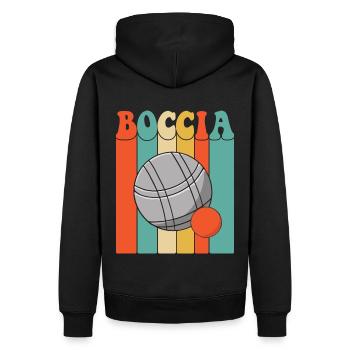 Vêtements de joueur de boccia avec balles de boccia Boccia - Sweat à capuche Premium bio Homme - noir - Dos - Nico (187cm)