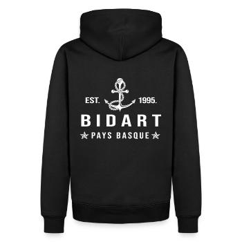 Bidart cadeau cool bidart pays basque - Sweat à capuche Premium bio Homme - noir - Dos - Nico (187cm)
