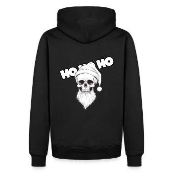 HoHohHo Skull Shirt - Hoodie - Baby - Kinder - Männer Premium Bio Hoodie - Schwarz - Hinten - Nico (187cm)