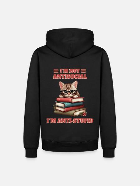 Bébé chat intelligent - Sweat à capuche Premium bio Homme - noir