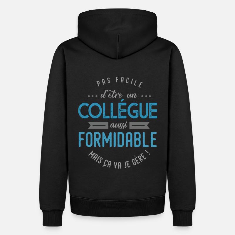 Collégue collegue formidable cadeau pour collégue - Sweat à capuche Premium bio Homme - noir