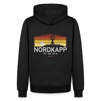 Cap Nord Norvège, Nordkapp - Sweat à capuche Premium bio Homme - noir - Dos - Nico (187cm)