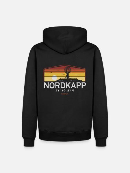 Nordkap Norge, Nordkapp - Herre Premium økologisk hoodie - sort
