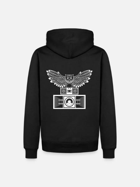 Système de hibou tekno 23 - Sweat à capuche Premium bio Homme - noir