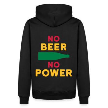 Pas de bière pas d’alimentation (bouteille de bière) - Sweat à capuche Premium bio Homme - noir - Dos - Nico (187cm)