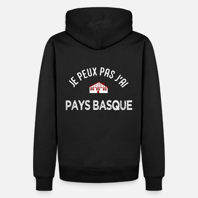 je peux pas j ai pays basque cadeaur pour basque - Sweat à capuche Premium bio Homme - noir