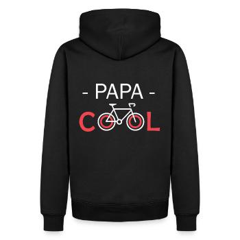 Vélo papa cool père et fils cycliste vélo - Sweat à capuche Premium bio Homme - noir - Dos - Nico (187cm)