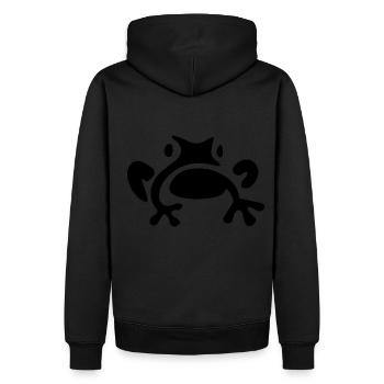 Grenouille - Sweat à capuche Premium bio Homme - noir - Dos - Nico (187cm)