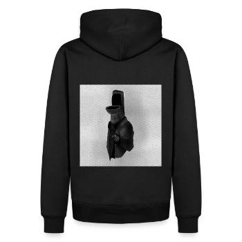 Mr Poop - Sweat à capuche Premium bio Homme - noir - Dos - Nico (187cm)