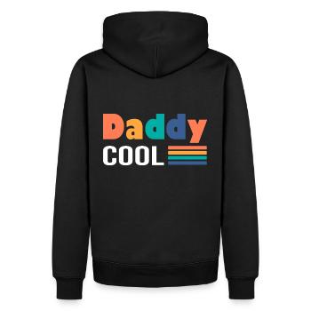 daddy cool papa cool cadeau papa - Sweat à capuche Premium bio Homme - noir - Dos - Nico (187cm)