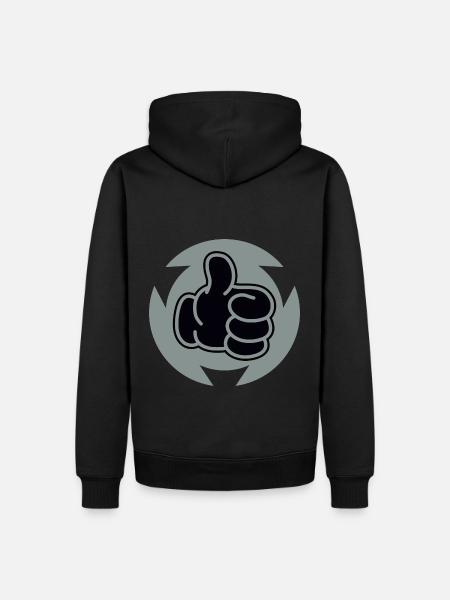 Feu vert - Sweat à capuche Premium bio Homme - noir
