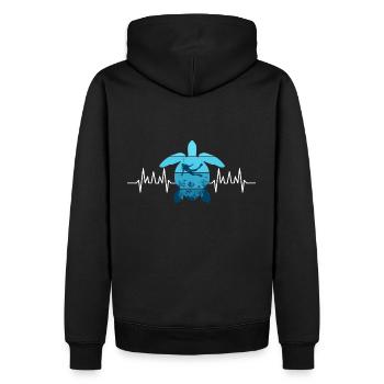 plongée sous marine humour coach sport plongeur - Sweat à capuche Premium bio Homme - noir - Dos - Nico (187cm)