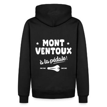 vélo cycliste mont ventoux à la pédale velo - Sweat à capuche Premium bio Homme - noir - Dos - Nico (187cm)
