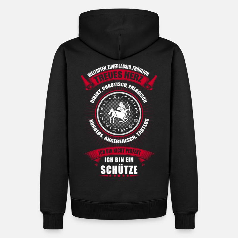 Sternzeichen Schütze Horoskop - Männer Premium Bio Hoodie - Schwarz