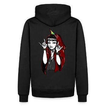 Heavy Metal Unicorn - Sweat à capuche Premium bio Homme - noir - Dos - Nico (187cm)