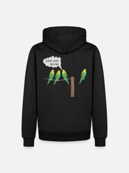 lustiges wlan - Männer Premium Bio Hoodie - Schwarz