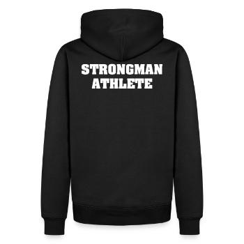 ATHLÈTE HOMME FORT - Sweat à capuche Premium bio Homme - noir - Dos - Nico (187cm)