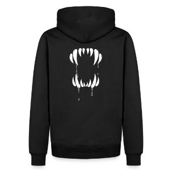 Wer ist ein hungriger Junge? - Männer Premium Bio Hoodie - Schwarz - Hinten - Nico (187cm)