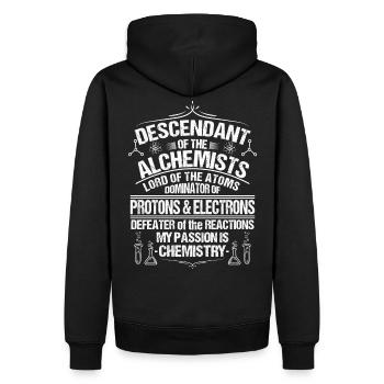 Chemistry Chemist Chemist Chemistry lab chemist - Men’s Premium Organic Hoodie - black - Back - Nico (187cm)