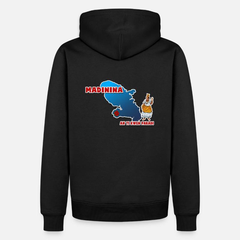 Madinina - Sweat à capuche Premium bio Homme - noir